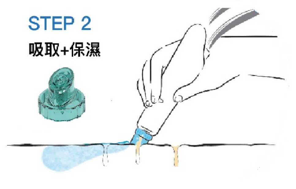 海菲秀步驟二 吸取+保濕